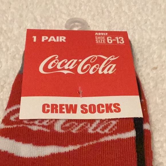 Coca Cola Casual Socks Red and Black Crew - Picture 7 of 8